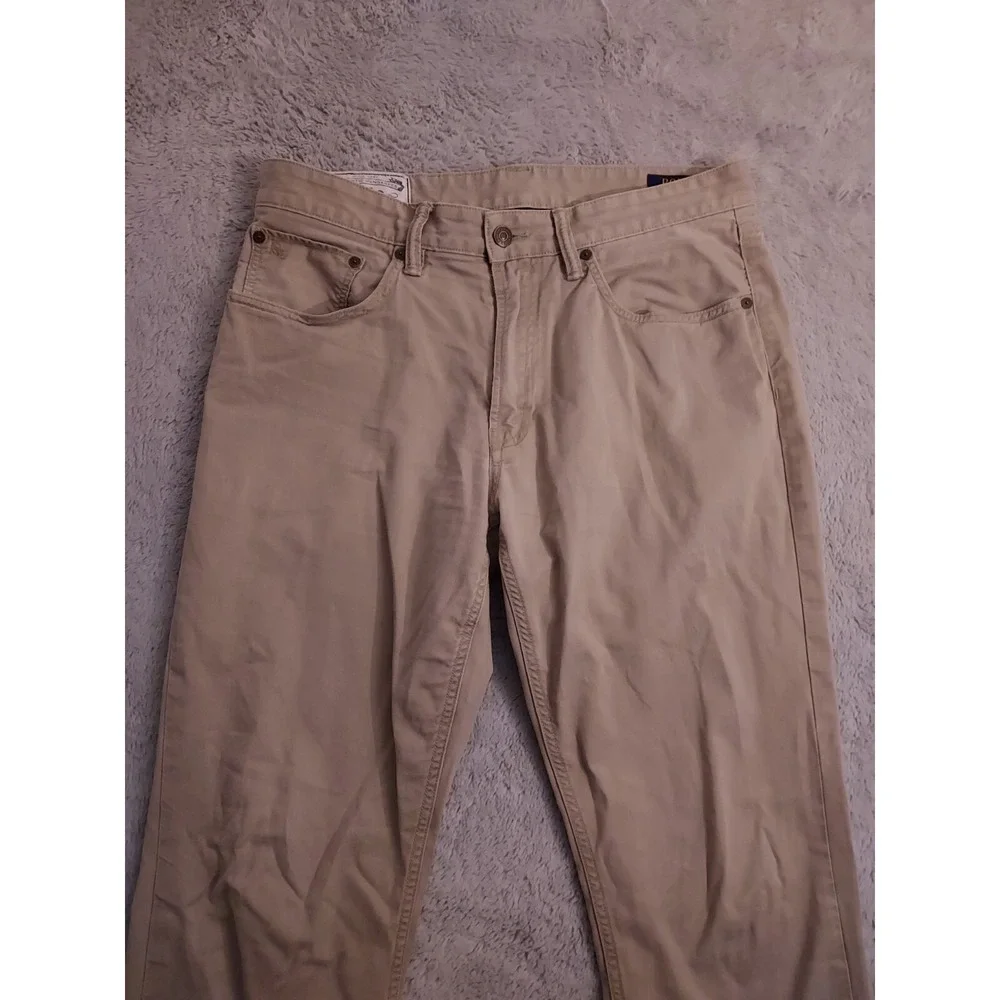 Polo Ralph Lauren Pants‎ Mens 32x32 Varick Slim Straight Studded Chino Beige